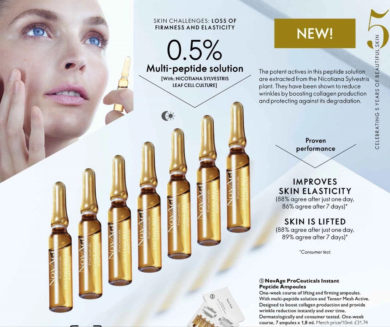 آمپول غیر تزریقی اوریفلیم مدل پیتید فوری لیفت کننده ProCeuticals