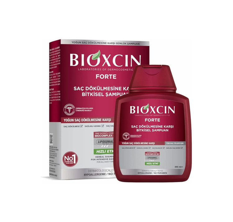 شامپو گیاهی ضد ریزش مو بیوکسین مدل فورت ۳۰۰میل