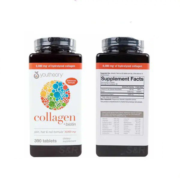 قرص کلاژن با ویتامین سی یوتئوری ۳۹۰ عددی