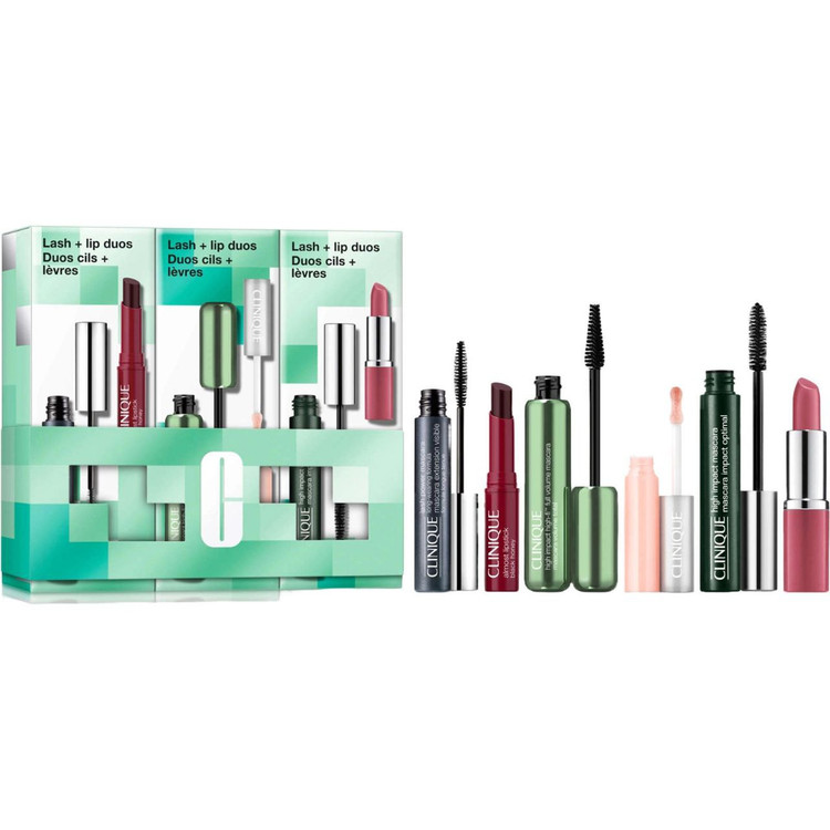 ست دوتایی مژه و لب کلینیک ۳پک شامل ریمل و رژلب