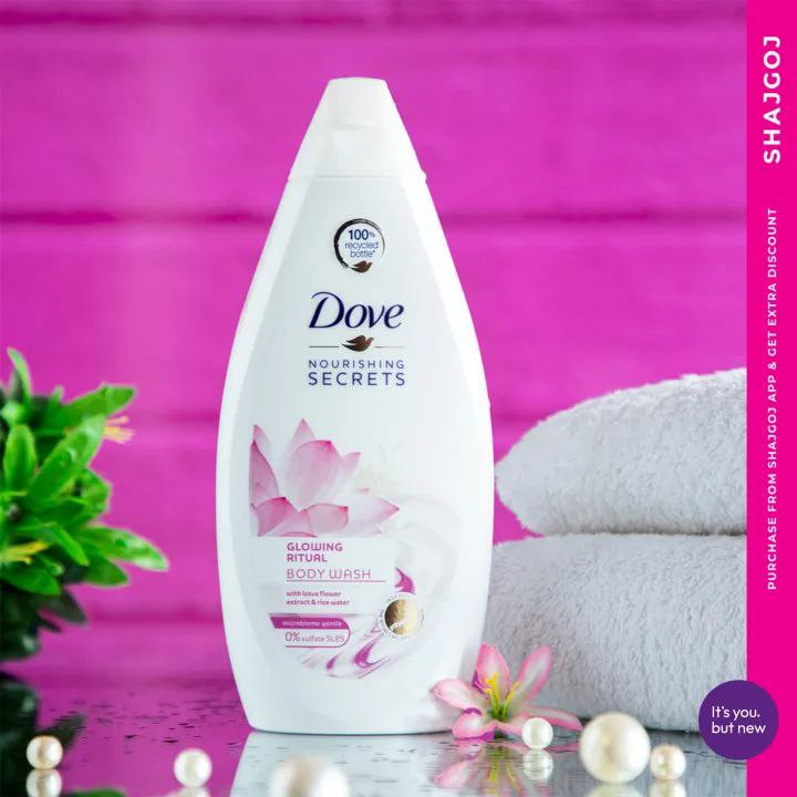 شامپو بدن داو حاوی عصاره نیلوفر آبی و عصاره برنج حجم 500 میل